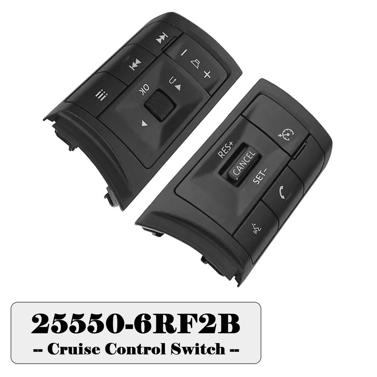 2021-2024 Nissan Rogue Pathfinder Cruise Control Switch 25550-6RF2B Generic