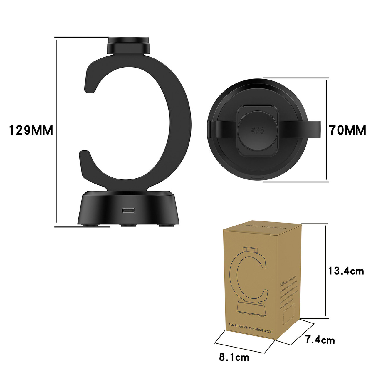 Watch C-Shaped Wireless Charging Dock Stand For Ultra/7/FE/6/6 classic/5/5 pro/4 Watch C-Shaped Wireless Charging Dock Stand For Ultra/7/FE/6/6 classic/5/5 pro/4