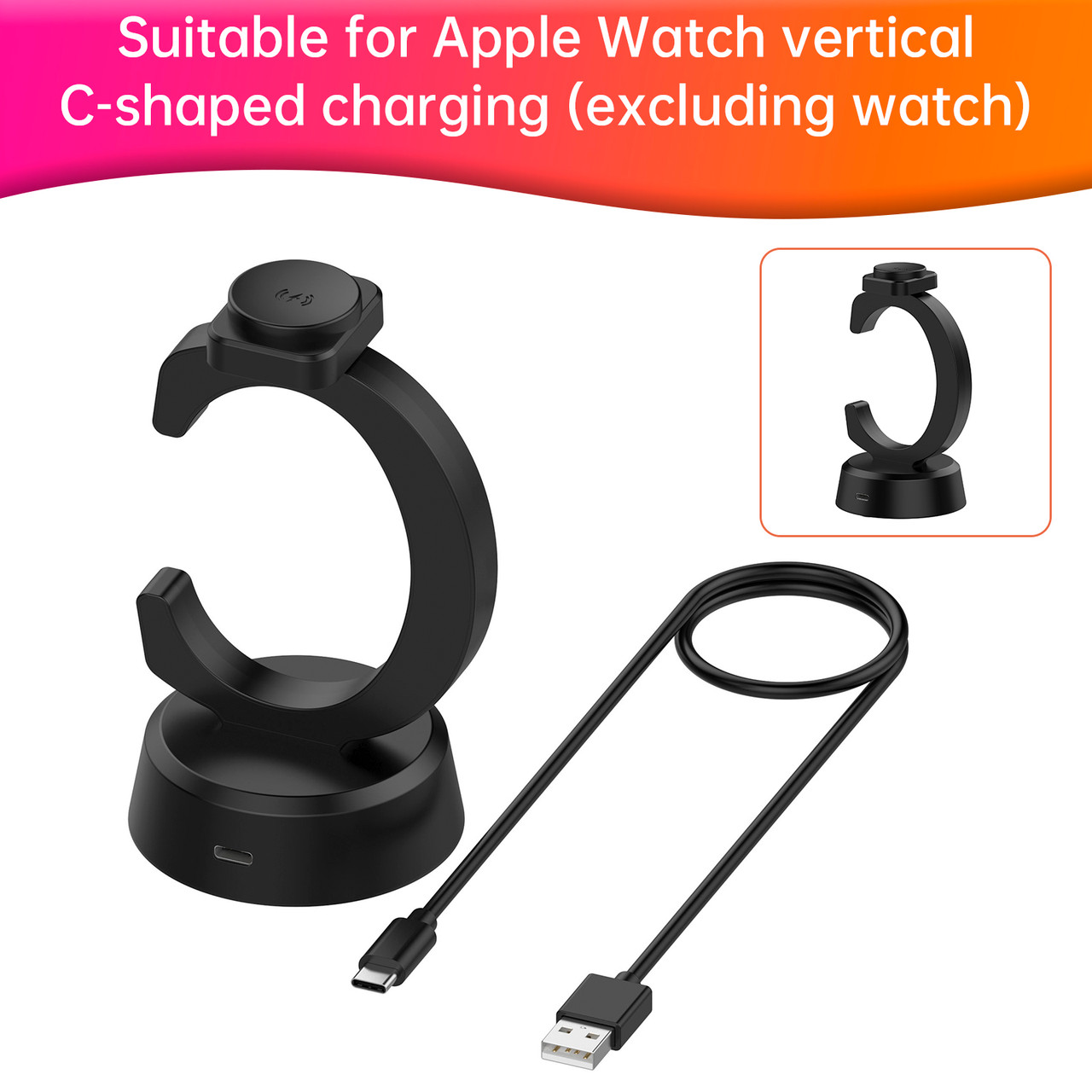 Apple Watch Vertical C-Shaped Charger iwatch Charging Stand Portable Replacement