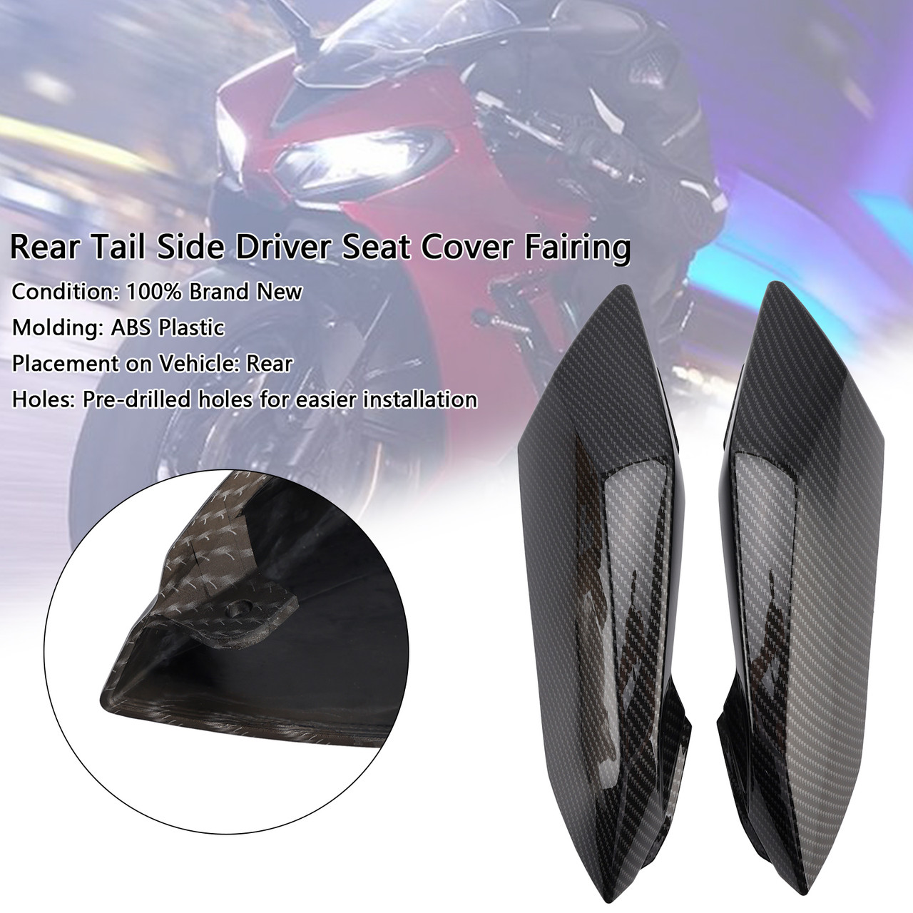 2024-2025 Triumph Daytona 660 Rear Tail Side Driver Seat Cover