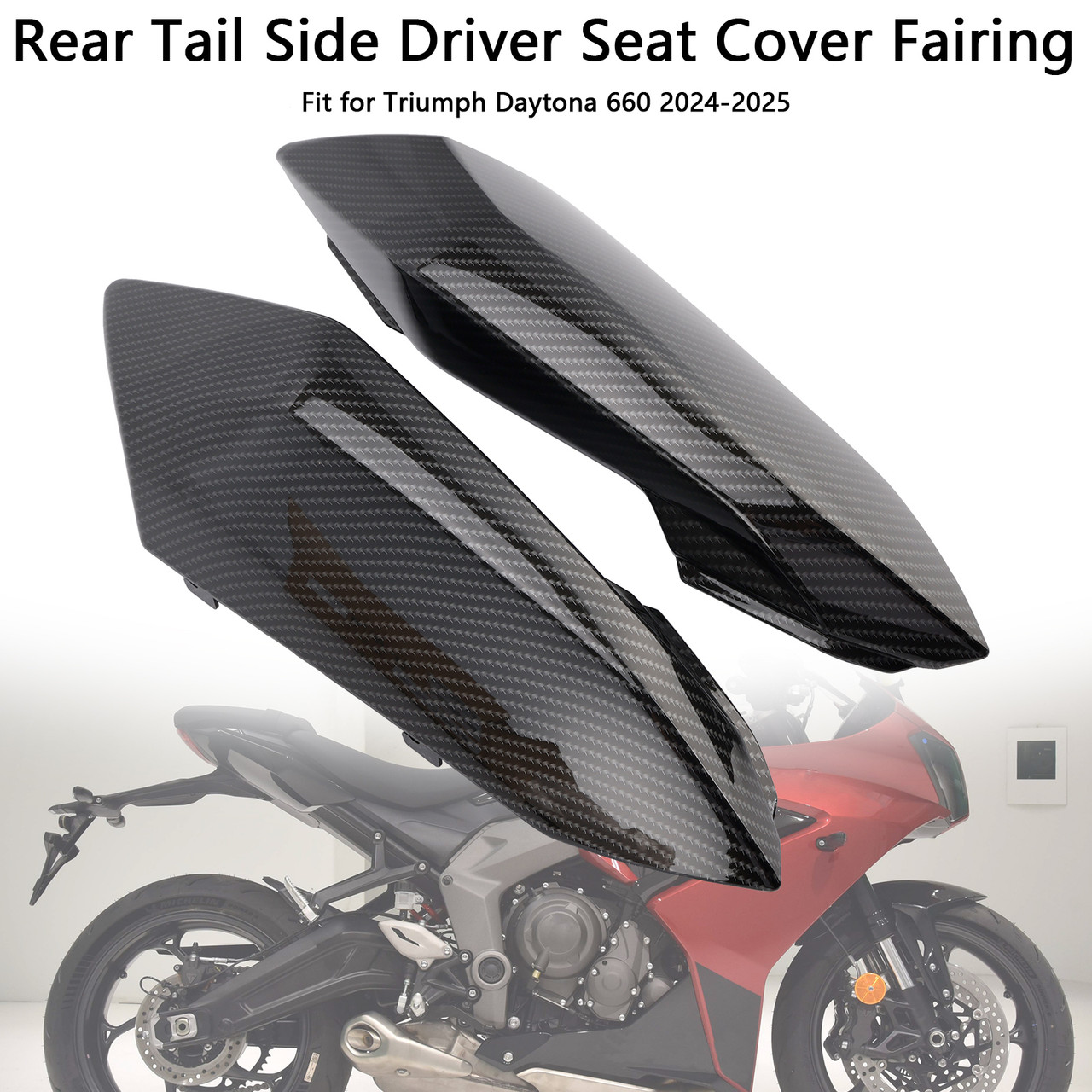 2024-2025 Triumph Daytona 660 Rear Tail Side Driver Seat Cover