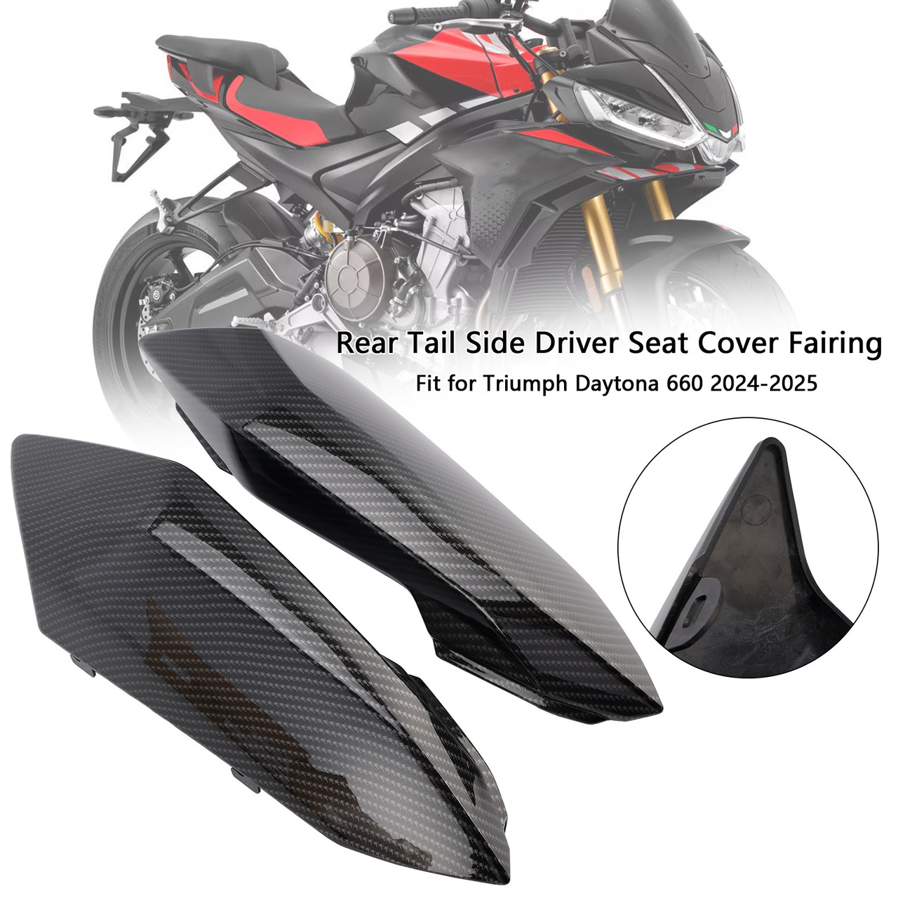 2024-2025 Triumph Daytona 660 Rear Tail Side Driver Seat Cover