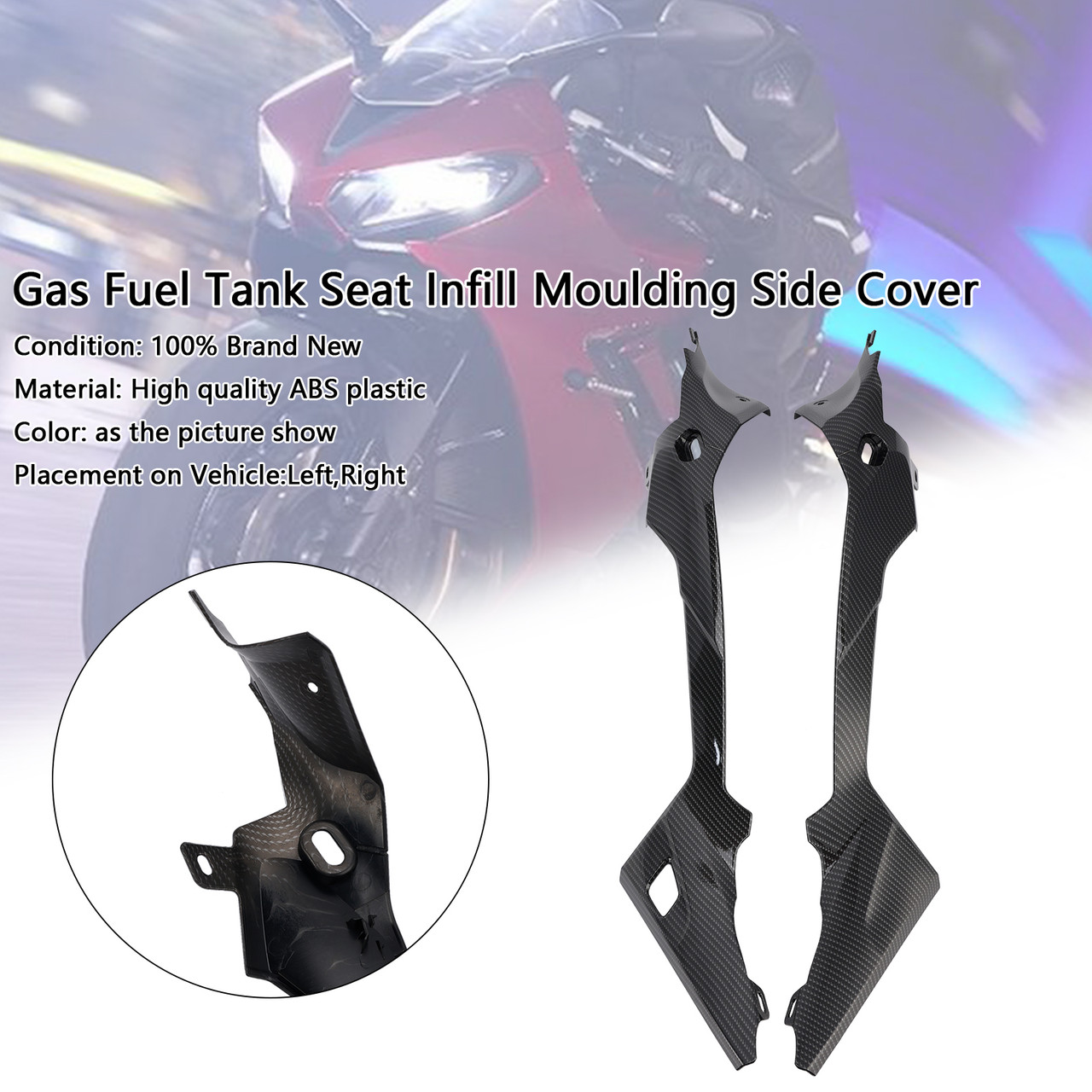 2024-2025 Triumph Daytona 660 Gas Fuel Tank Seat Infill Moulding Side Cover Generic 2024-2025 Triumph Daytona 660 Gas Fuel Tank Seat Infill Moulding Side Cover Generic