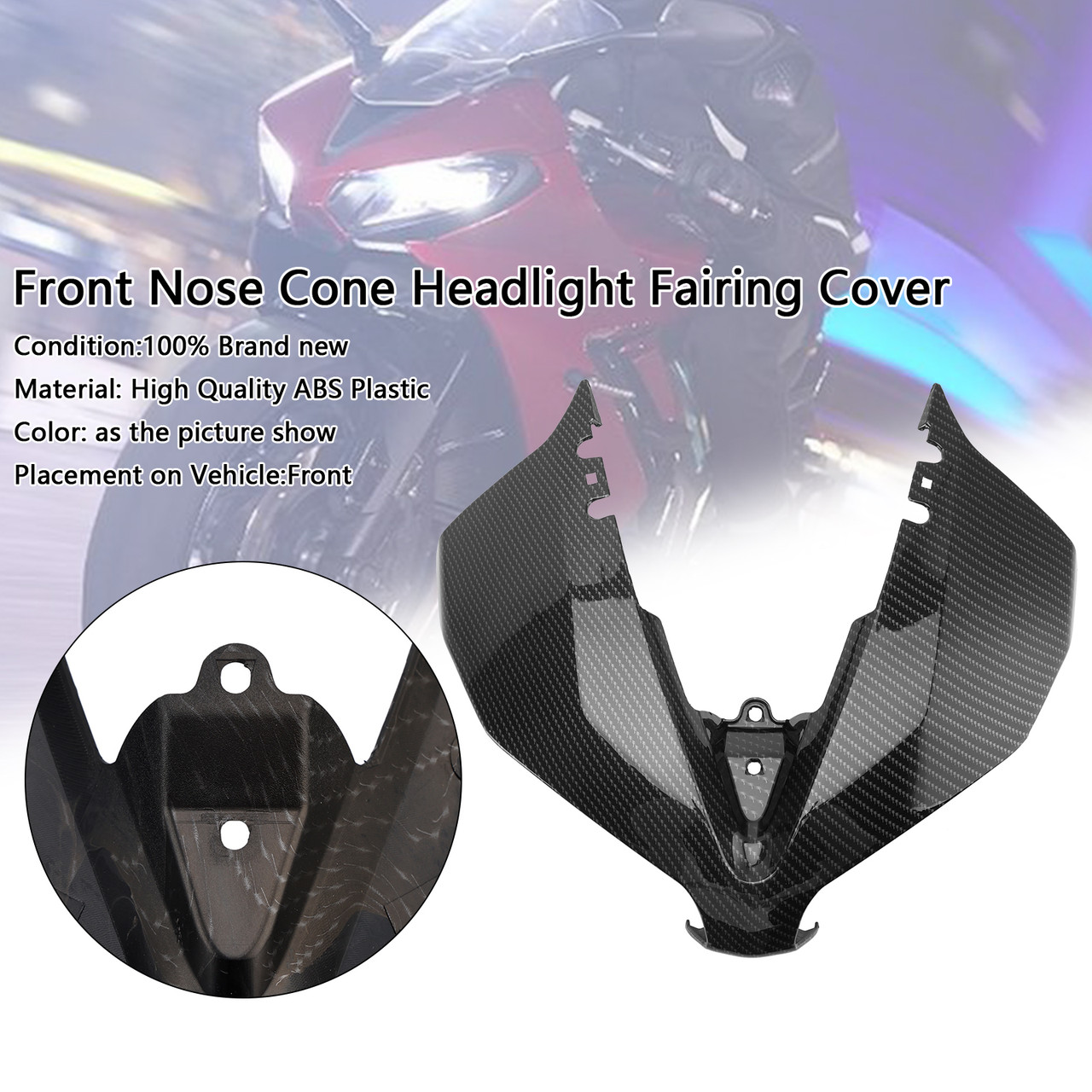 2024-2025 Triumph Daytona 660 Front Nose Cone Headlight Fairing Cover Generic 2024-2025 Triumph Daytona 660 Front Nose Cone Headlight Fairing Cover Generic