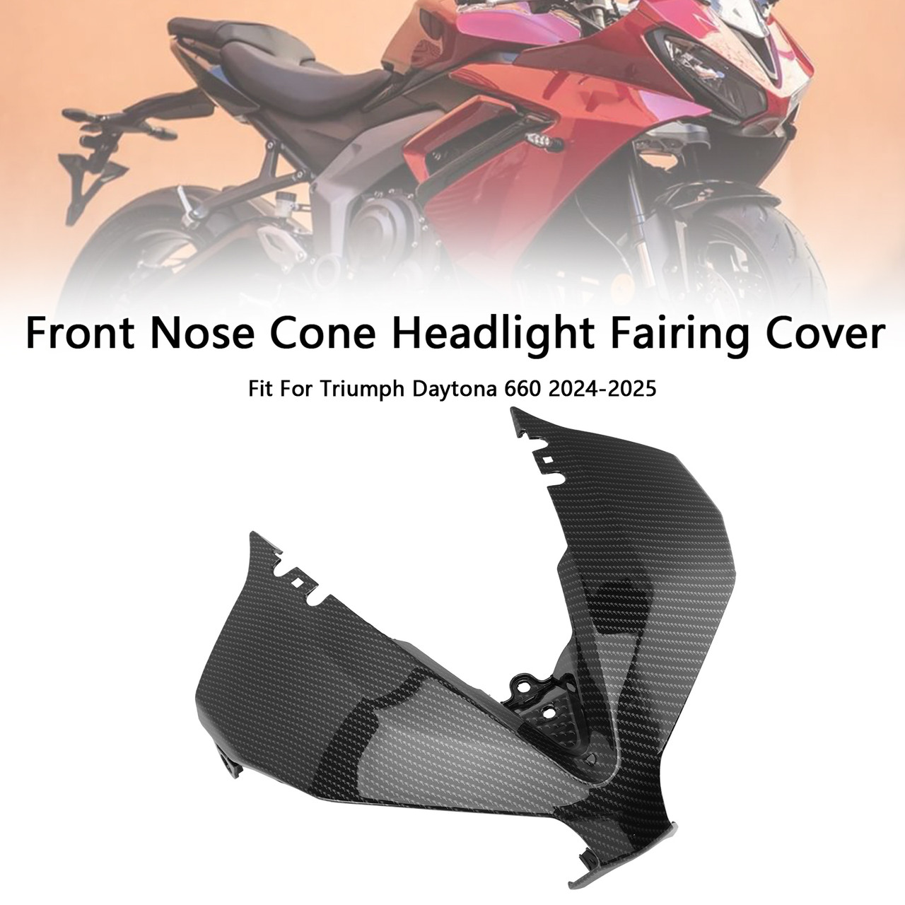 2024-2025 Triumph Daytona 660 Front Nose Cone Headlight Fairing Cover Generic 2024-2025 Triumph Daytona 660 Front Nose Cone Headlight Fairing Cover Generic