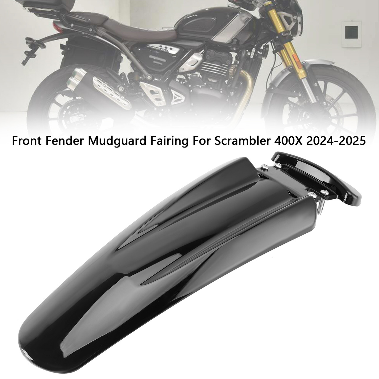 2024-2025 Scrambler 400X Front Fender Mudguard Fairing Black