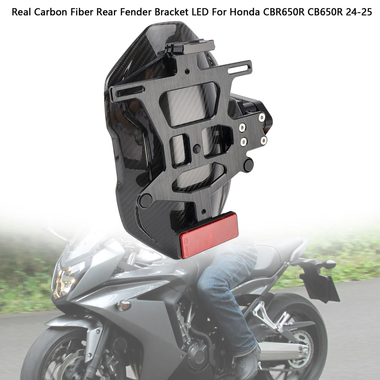 【S】 2024-2025 Honda CBR650R CB650R Real carbon fiber Rear Mudguard