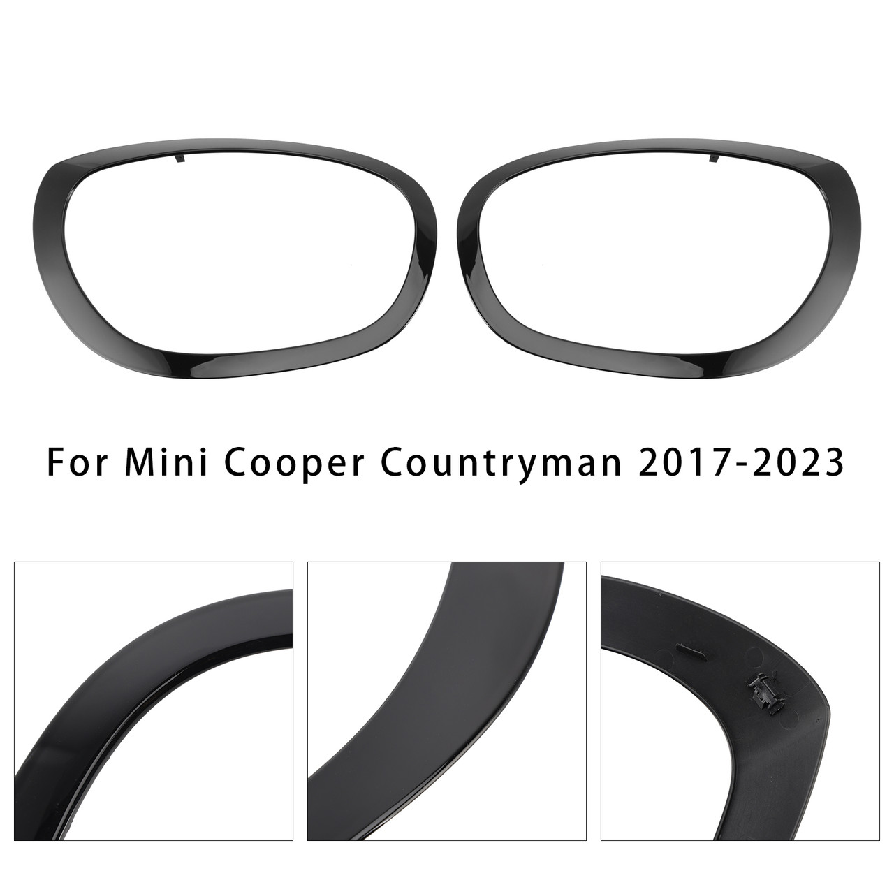 2017-2023 Mini Cooper Countryman 2PCS Left & Right Side Headlight Bezel 51137388117 Generic
