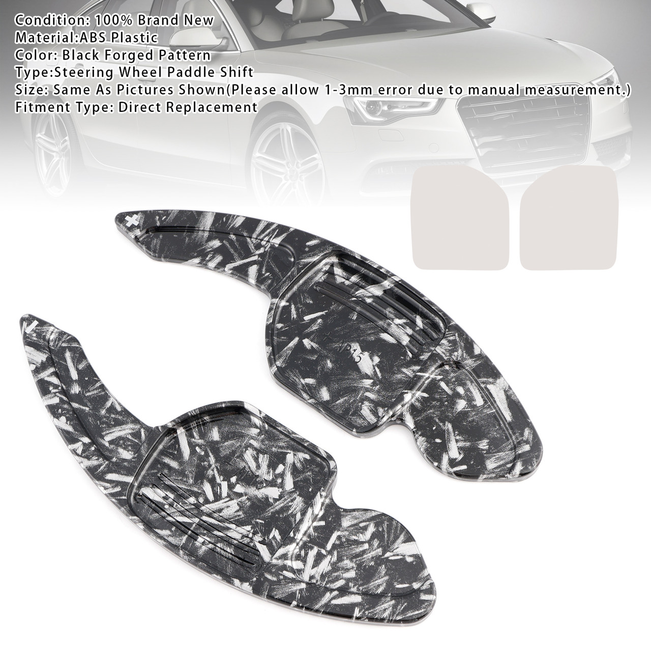 2008-2015 ?koda Superb Yeti OctaviaRS Steering Wheel Paddle Shifter Extension Black Forged Pattern Generic