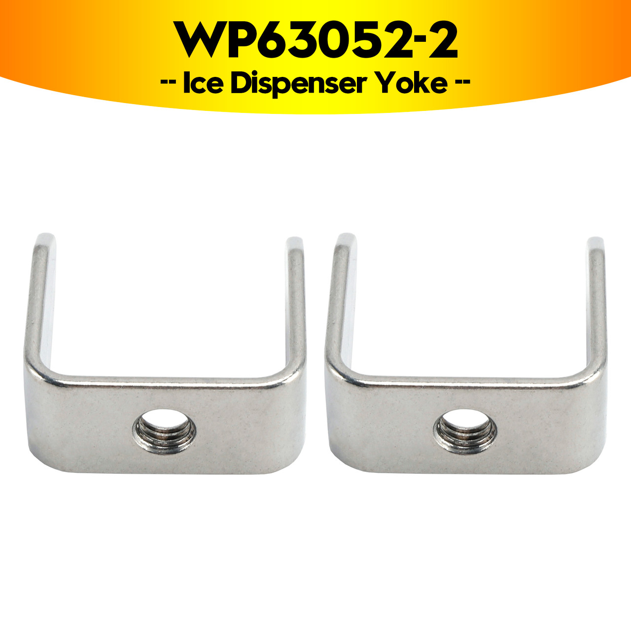 WP63052-2 2Pcs Ice Dispenser Yoke for Refrigerators 63052A001