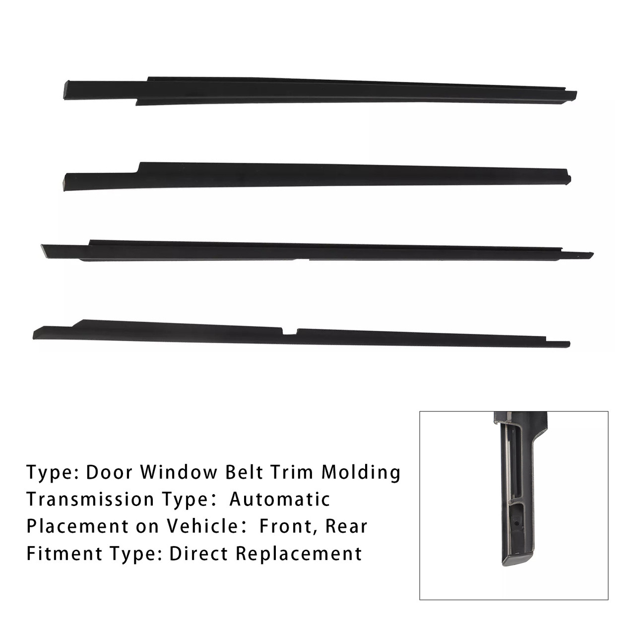 2001-2005 Lexus IS300 4PCS Front+Rear Door Window Belt Trim