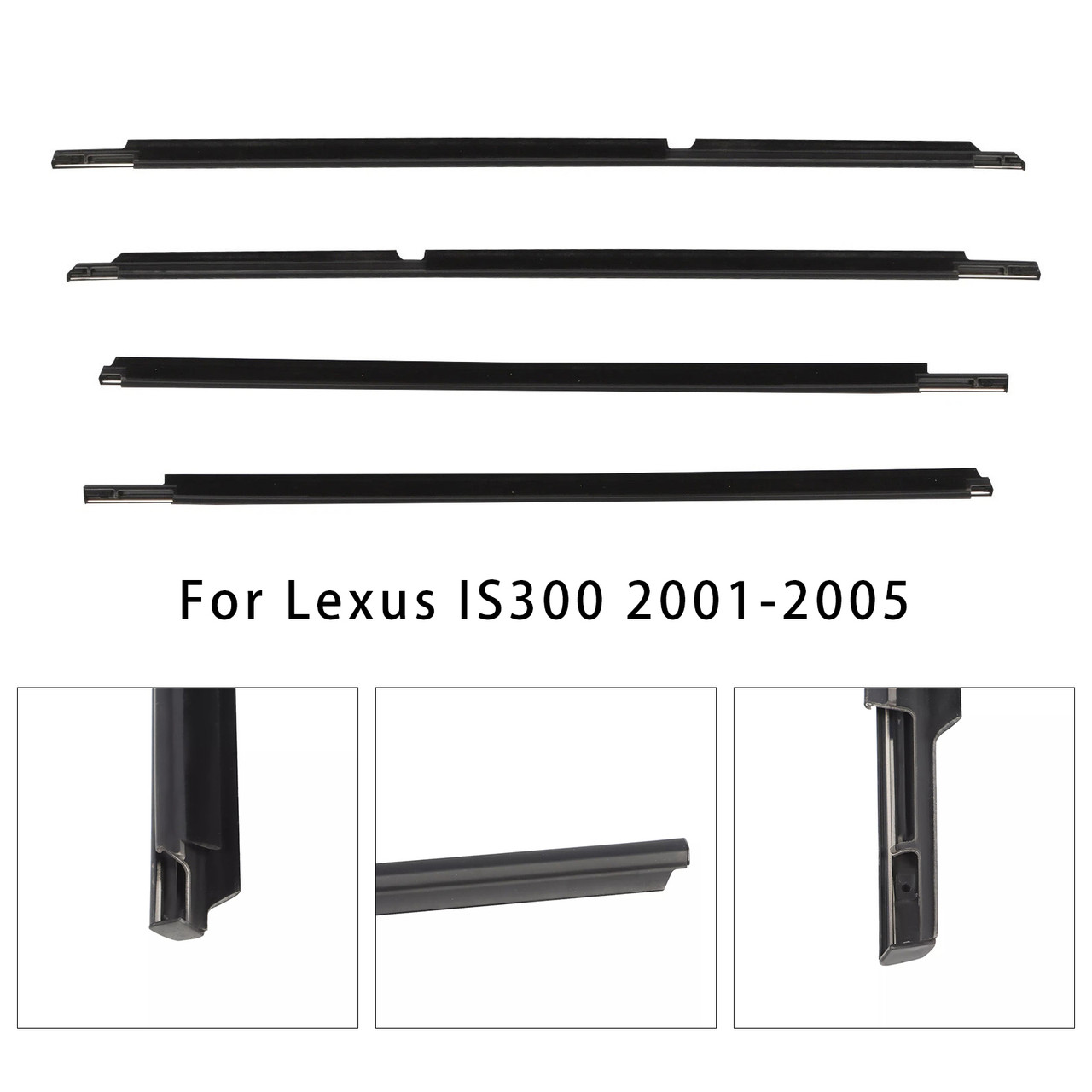 2001-2005 Lexus IS300 4PCS Front+Rear Door Window Belt Trim