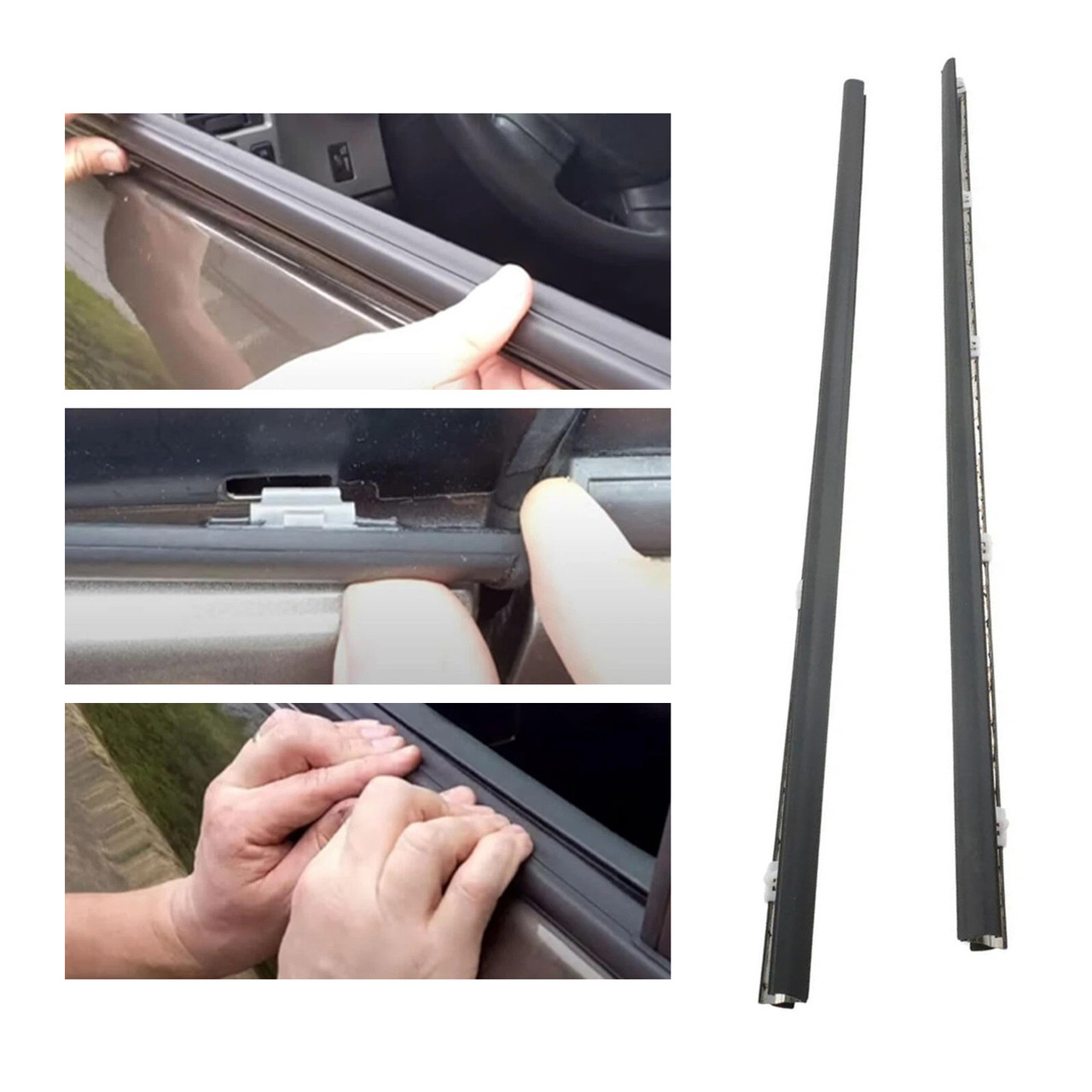 1992-1995 HONDA EG6 CIVIC 2PCS L&R Side Door Window Belt Trim