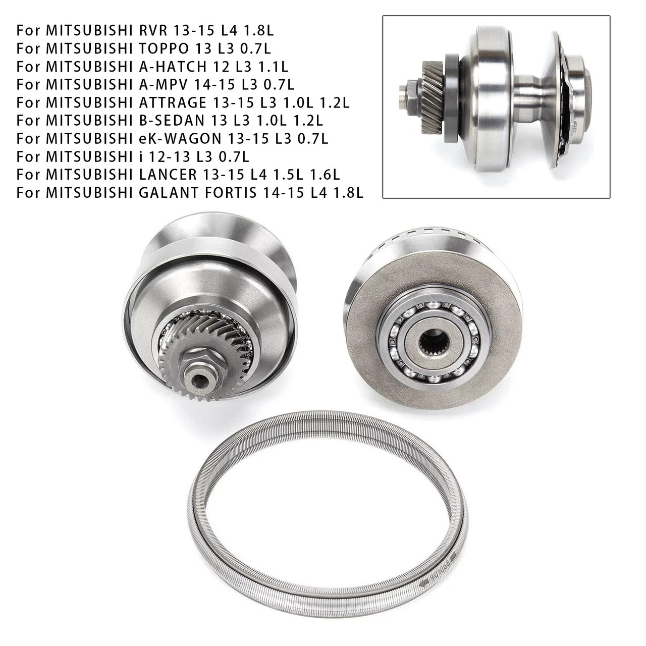 2010-2015 Nissan CUBE DAYZ GRAND LIVINA Transmission Pulley Set W/ Belt Chain 30 Teeth JF015E RE0F11A Generic