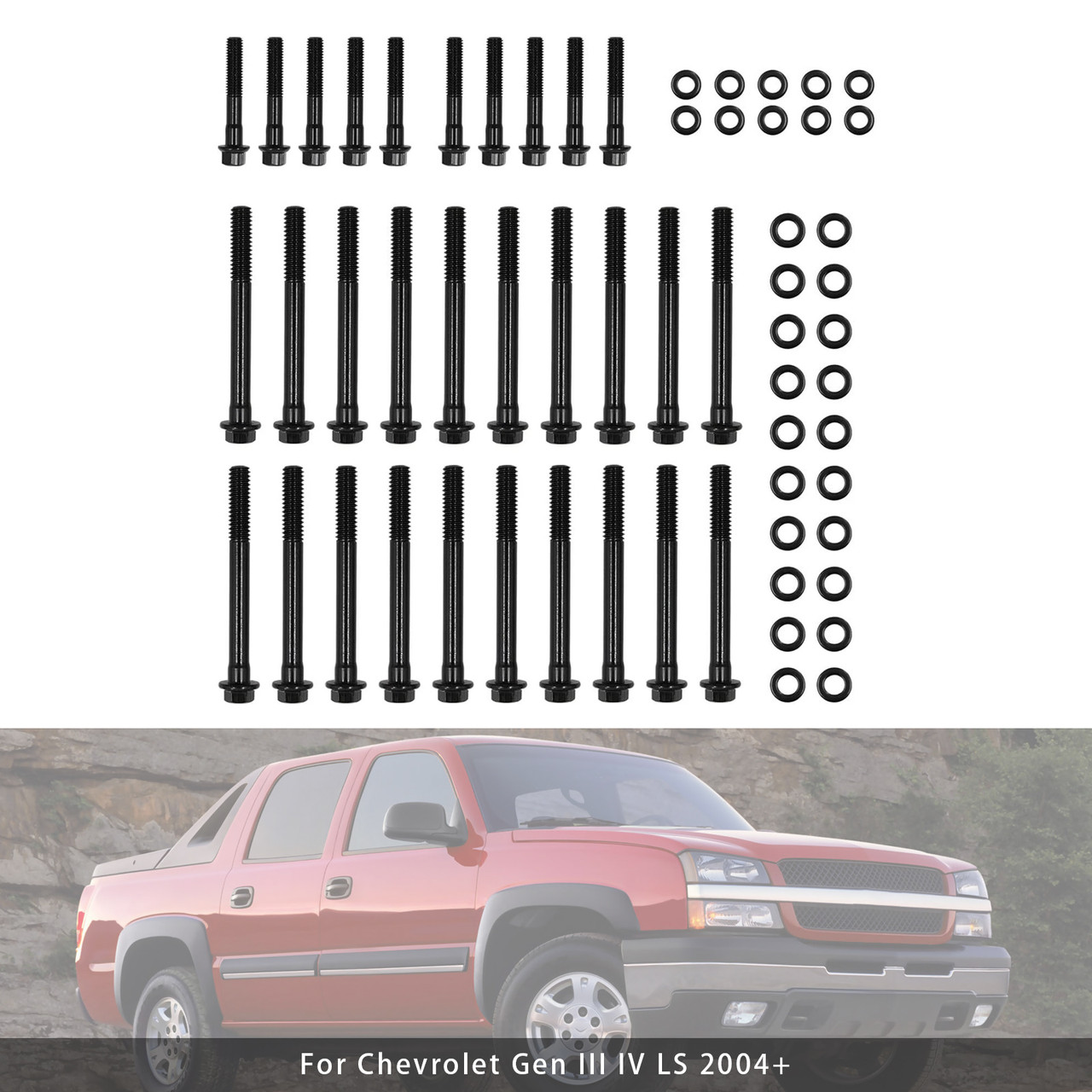 2004+ Chevrolet Gen III IV LS Cylinder Head Bolts Kit 134-3610 Generic