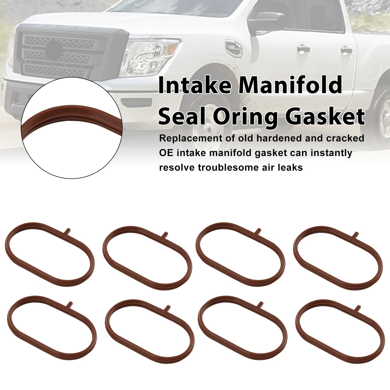 2016-2024 Nissan Titan XD Armada/Titan NV2500/NV3500 8PCS Intake Manifold Gasket Generic