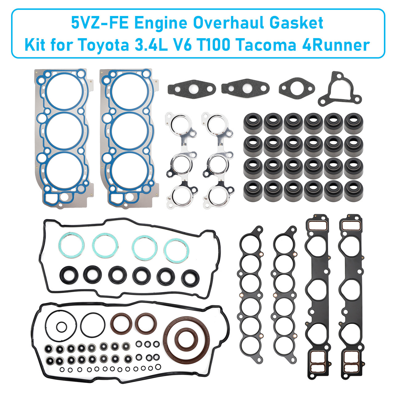1995–2004 Toyota Hilux Engine Overhaul Gasket Kit 5VZ-FE Generic 1995–2004 Toyota Hilux Engine Overhaul Gasket Kit 5VZ-FE Generic