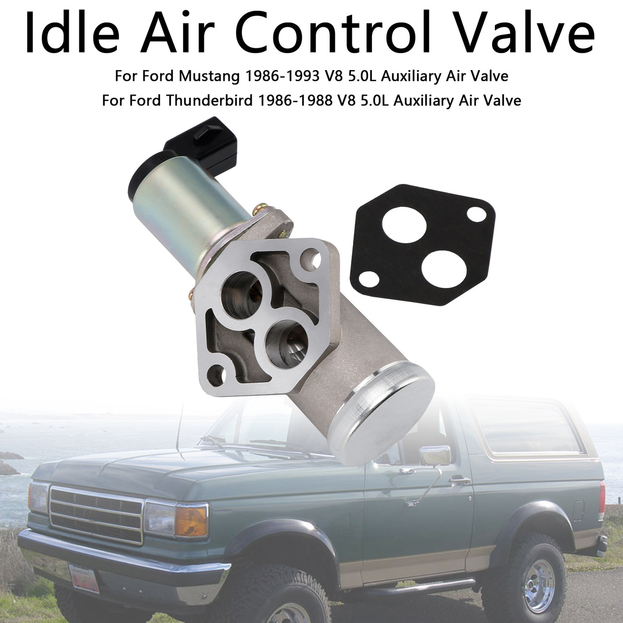 1990-1991 Ford LTD Crown Victoria V8 5.0L Automatic Transmission; w/ Calif. Emissions 1* Idle Air Control Valve E9AZ9A715B Generic