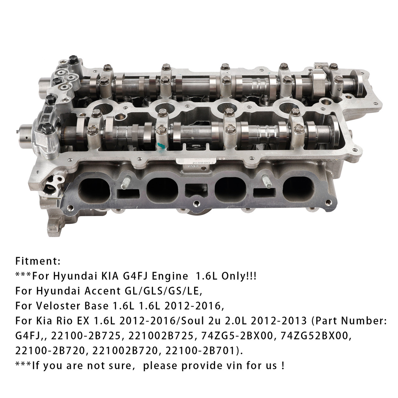 と。 Hyundai Accent GL/GLS/GS/LE Cylinder Head Assembly G4FJ 22100