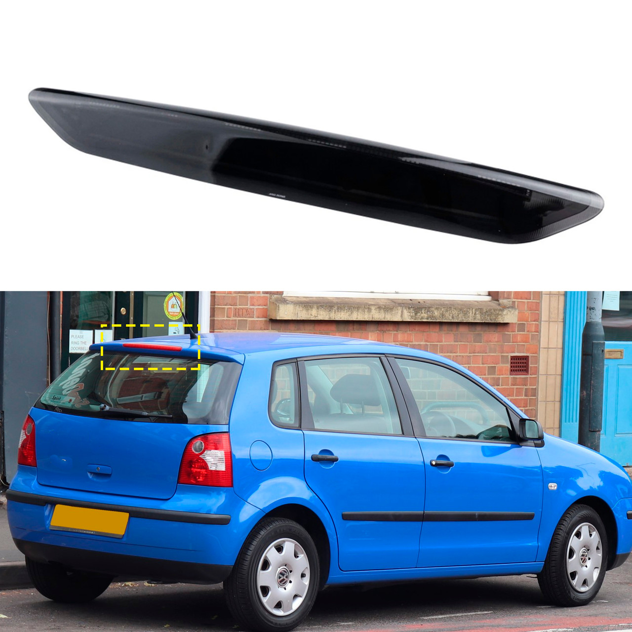 2002-2009 VW Polo MK4 IV Hatchback Rear LED High Level Third Brake Light Stop Lamp Black Generic