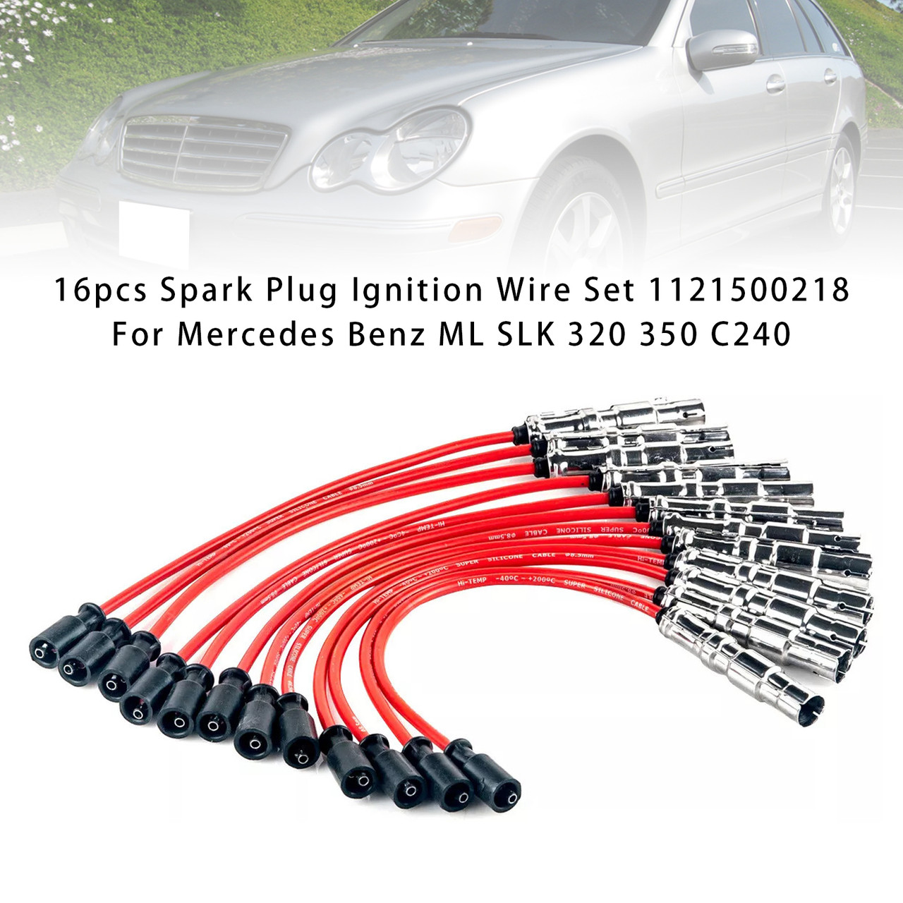 1998-2000 Mercedes-Benz C280 16pcs Spark Plug Ignition Wire Set 1121500218 Generic
