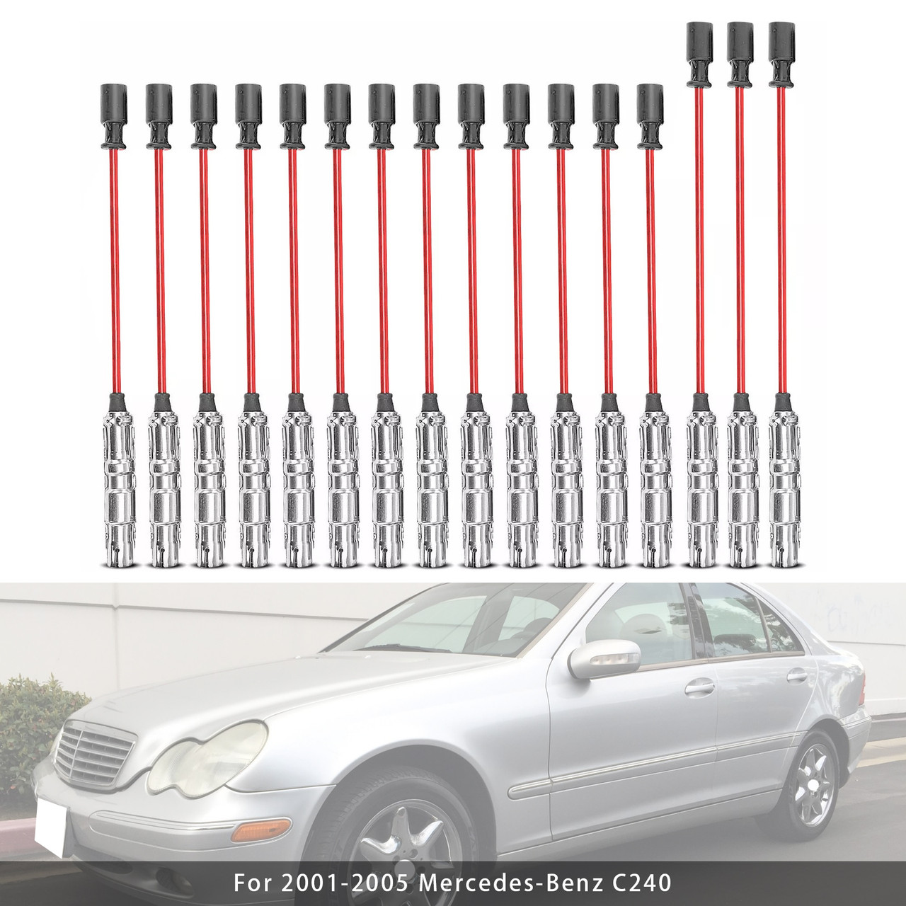 1998-2000 Mercedes-Benz C280 16pcs Spark Plug Ignition Wire Set 1121500218 Generic