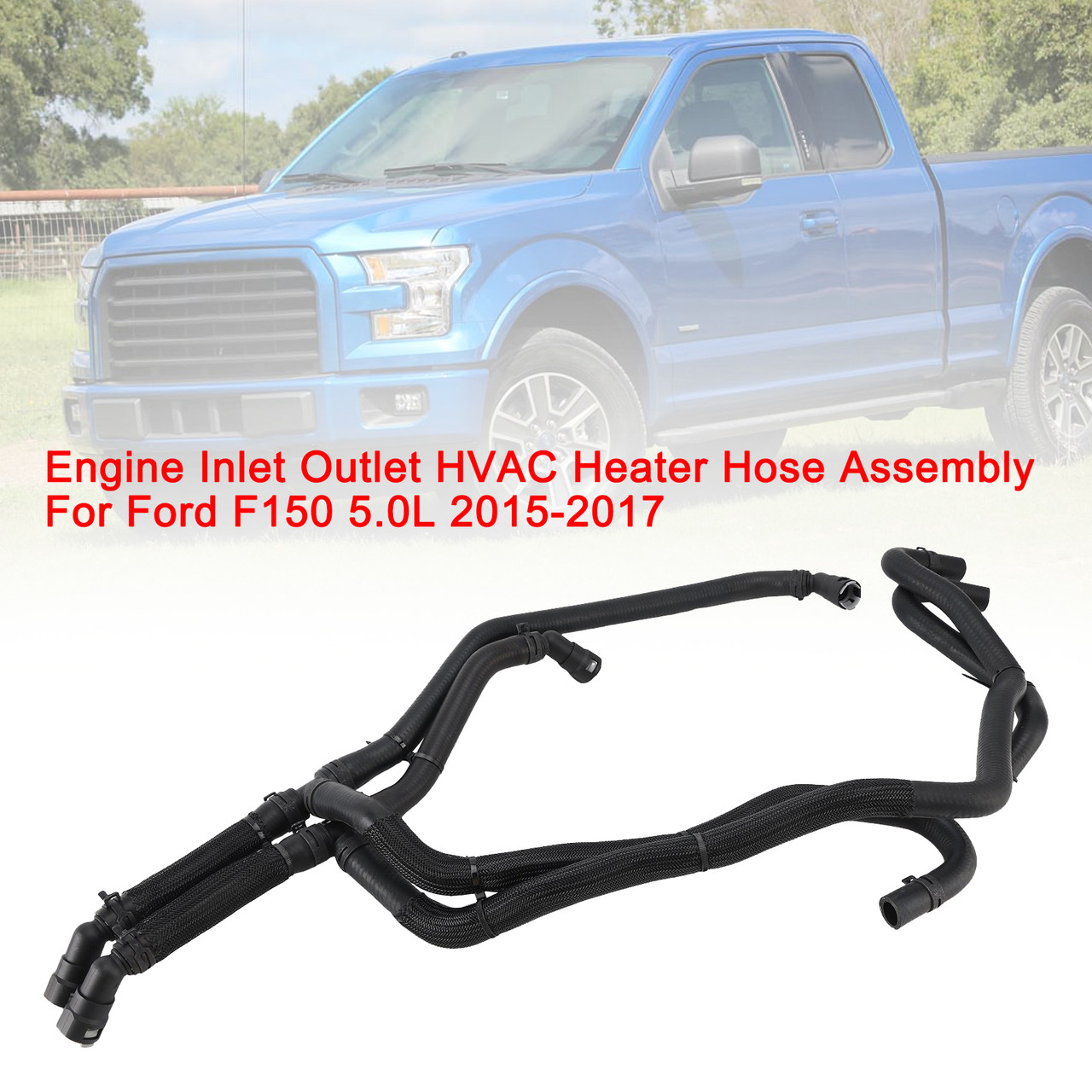 2015-2017 Ford F-150 V8 302 5.0L Engine Inlet Outlet HVAC Heater
