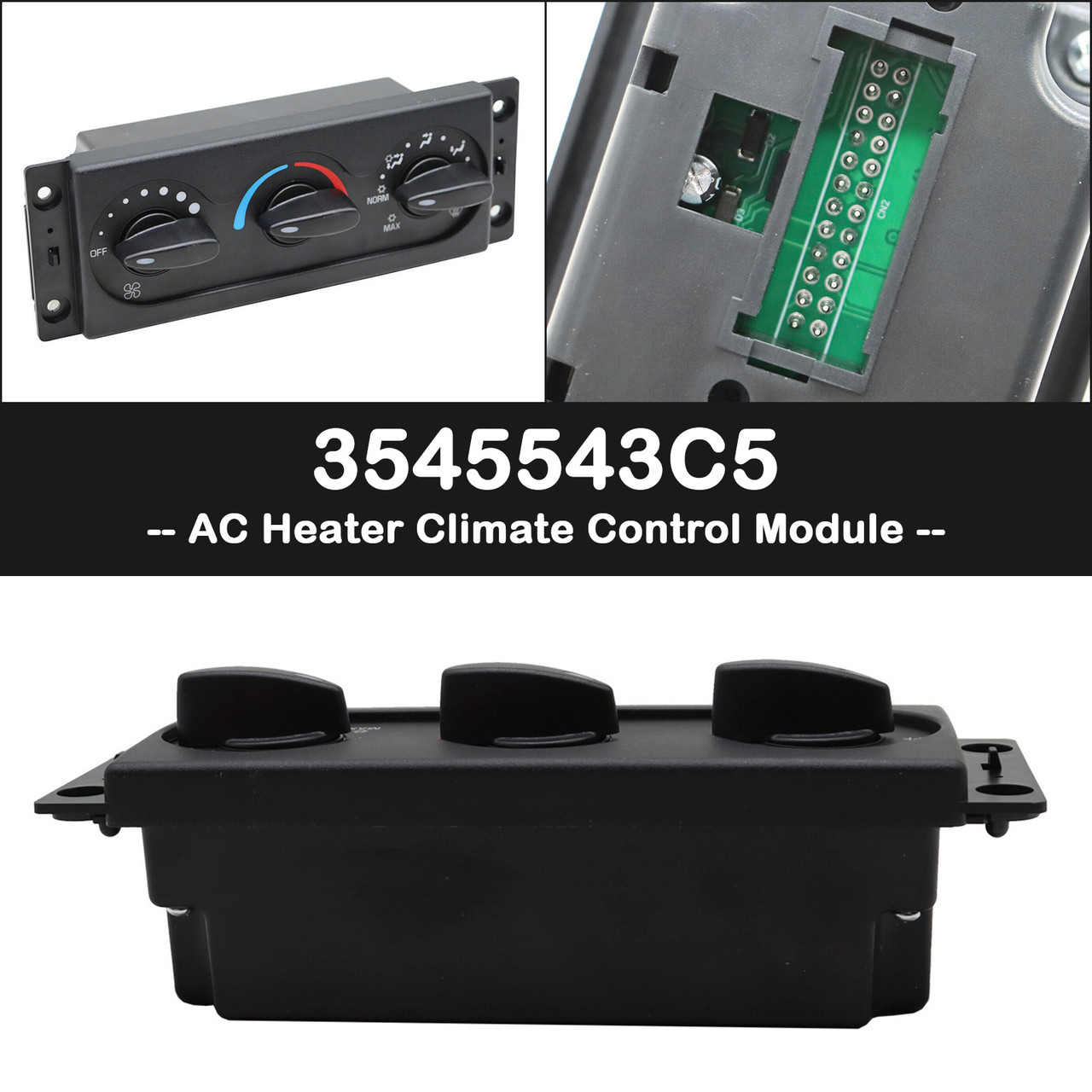 2002-2007 INTERNATIONAL 7600 AC Heater Climate Control Module 3545543C6 3545543C5 Generic 2002-2007 INTERNATIONAL 7600 AC Heater Climate Control Module 3545543C6 3545543C5 Generic