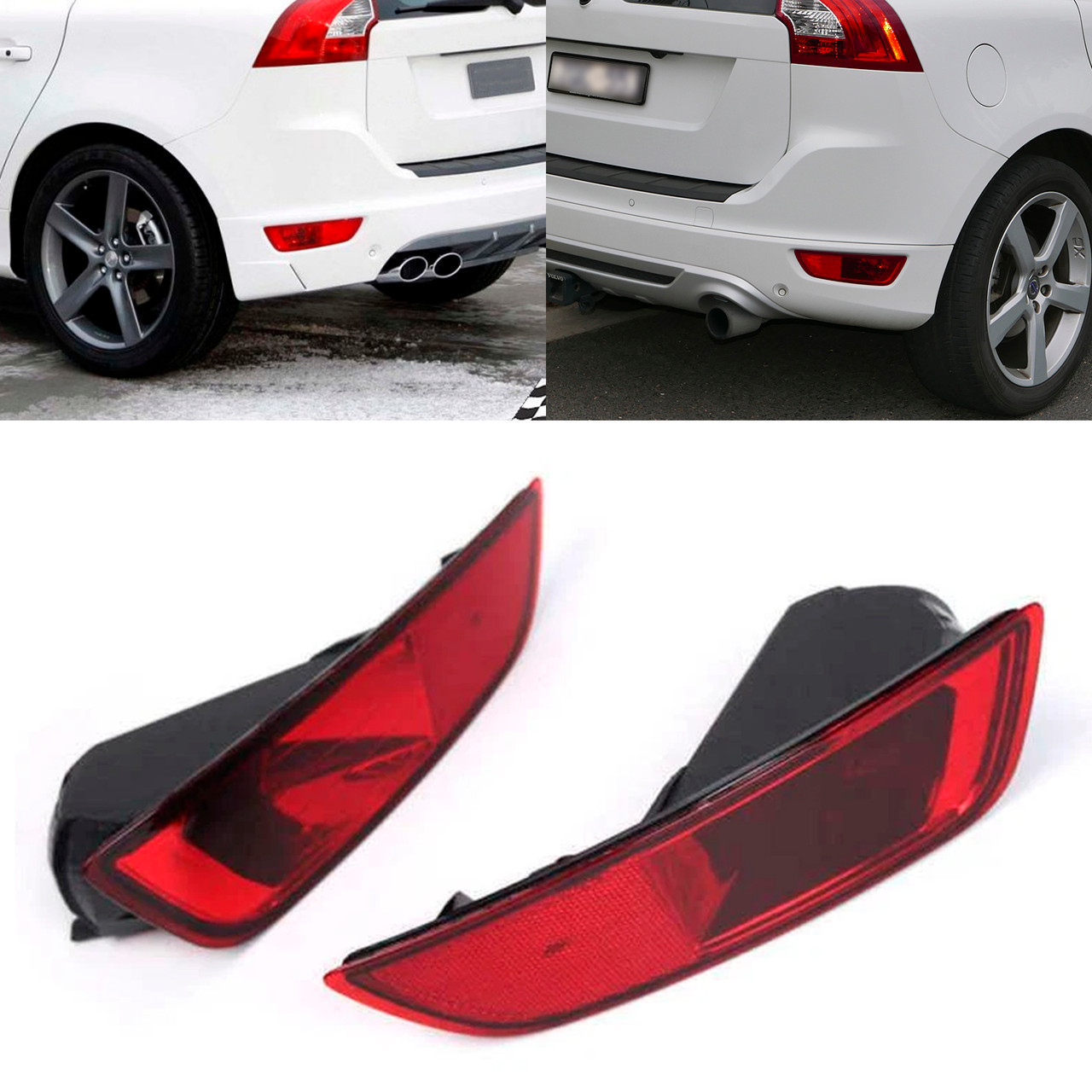 2008-2013 Volvo XC60 Left+Right Rear Bumper Fog Light Lamp Reflector 30763322 Generic