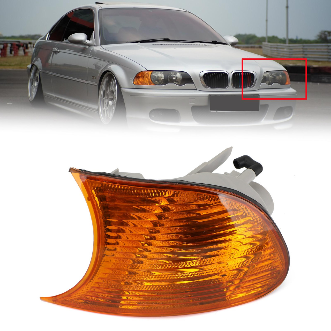 1998-2001 BMW 3 Series E46 2-Door Coupe Left Side Amber Corner Light 63126904299 Generic