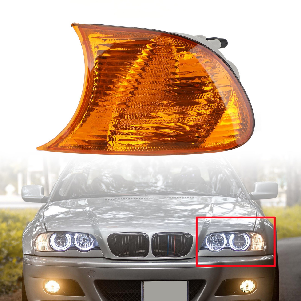 1998-2001 BMW 3 Series E46 2-Door Coupe Left Side Amber Corner Light 63126904299 Generic