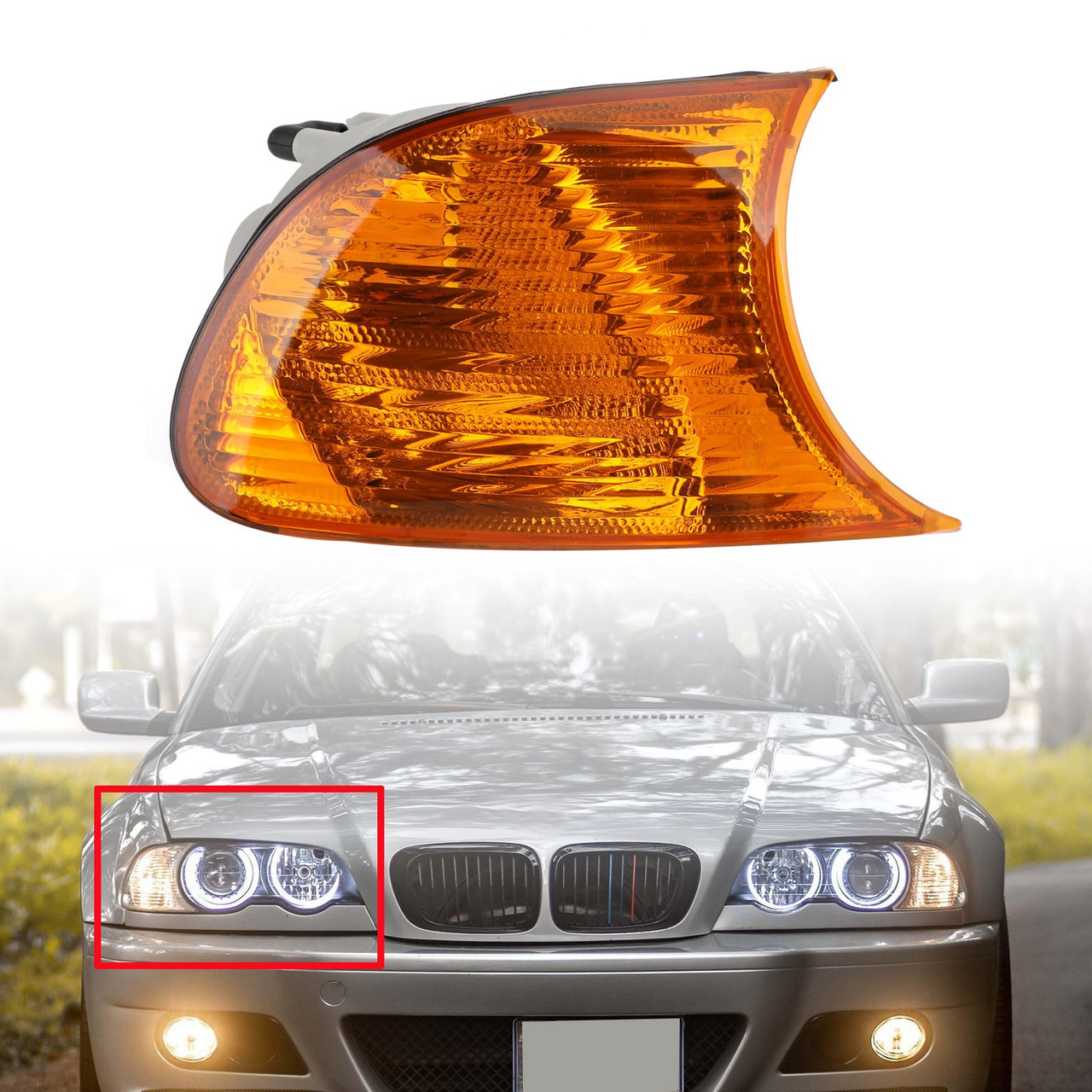 1998-2001 BMW 3 Series E46 2-Door Coupe Right Side Amber Corner Light 63126904299 Generic