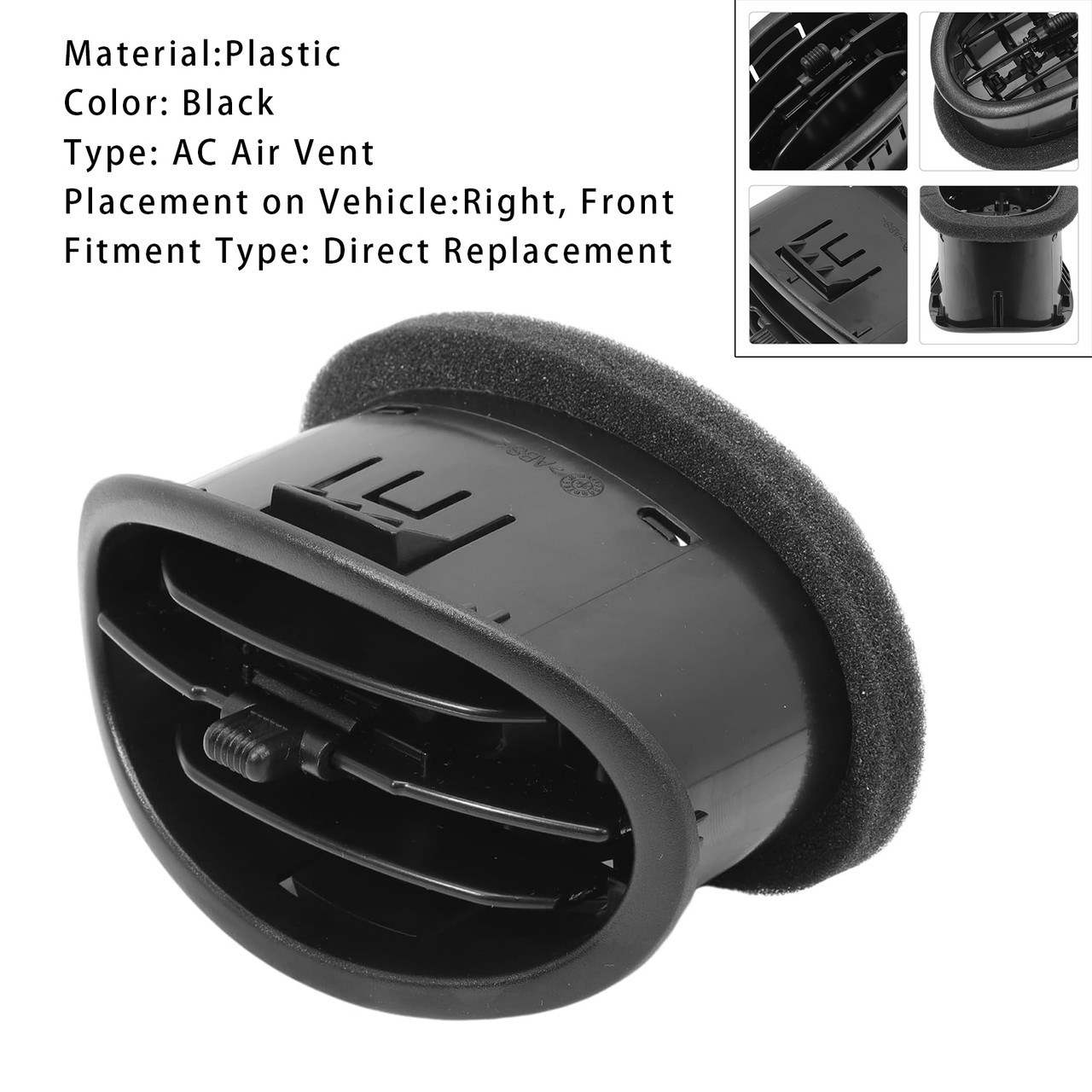 2004-2008 Ford E-250 Right A/C Dash Panel Air Louvre Vent 4C2Z-19893-BA Black Generic