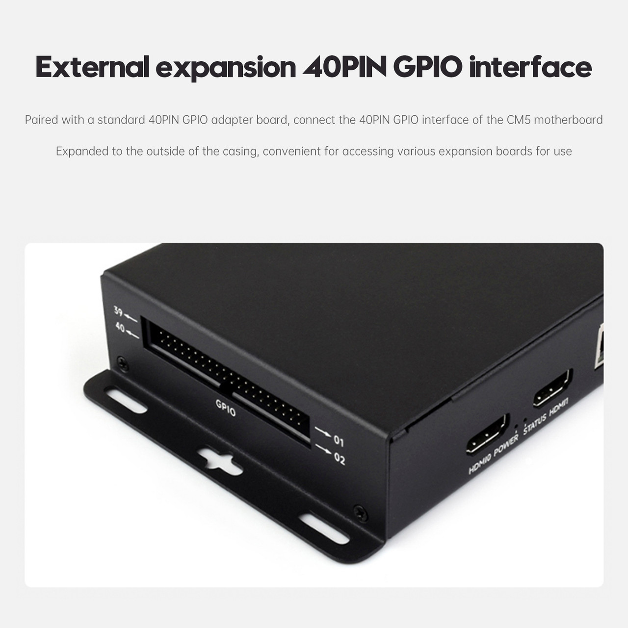 Raspberry Pi CM5 IO Expansion Board Enclosure Metal Heat Dissipation Enclosure Raspberry Pi CM5 IO Expansion Board Enclosure Metal Heat Dissipation Enclosure