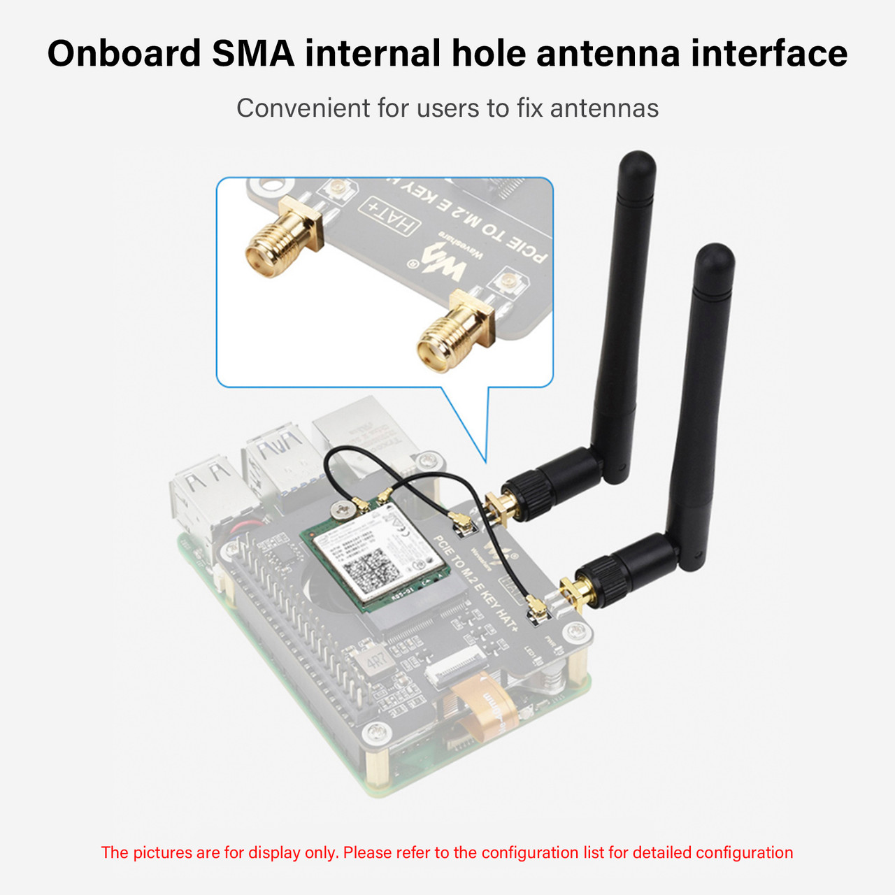 Raspberry Pi 5 PCIe to M.2 E Key Adapter Board For NGFF Wireless Network Card Raspberry Pi 5 PCIe to M.2 E Key Adapter Board For NGFF Wireless Network Card