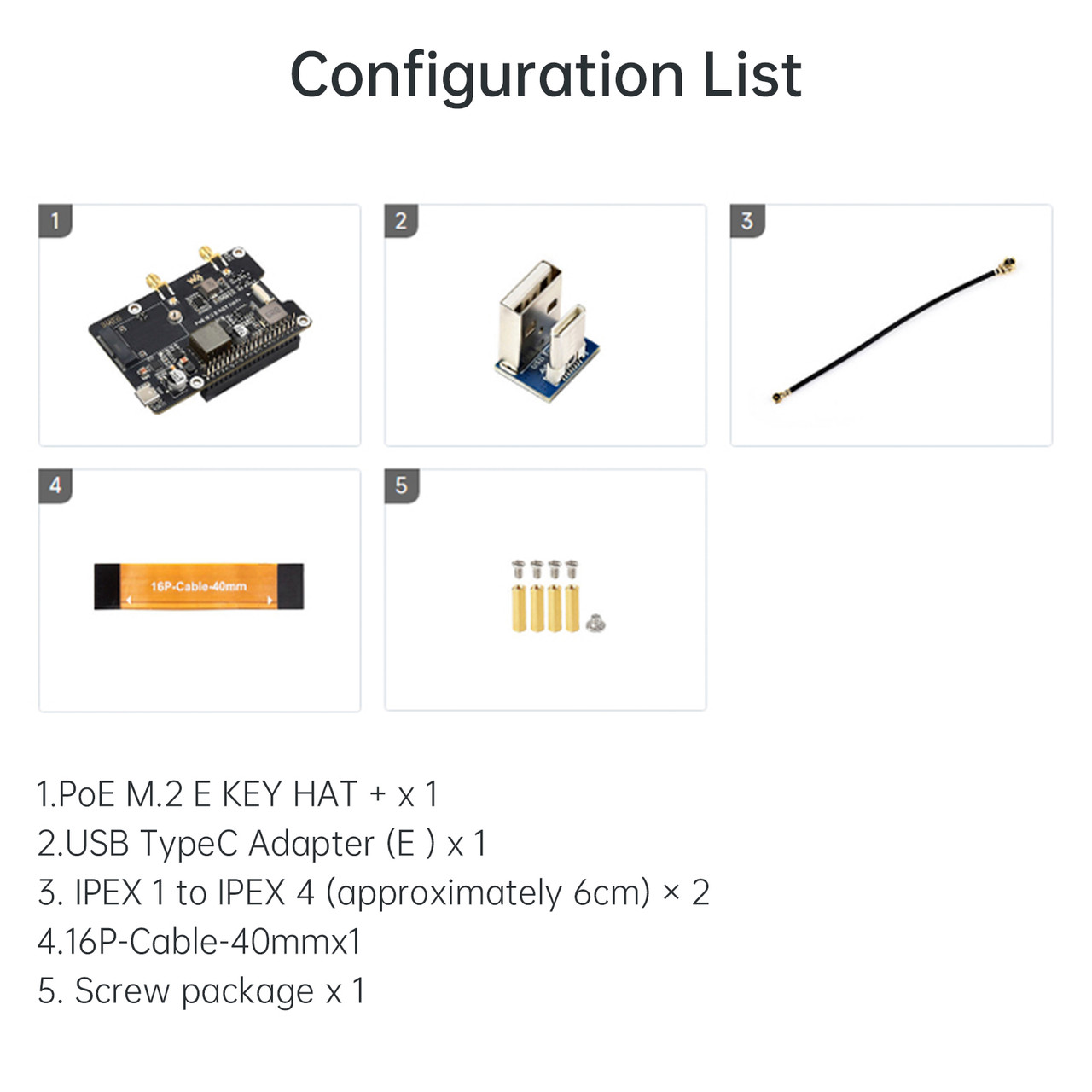 Raspberry Pi 5 PCIe to M.2 E Key with PoE Ethernet Power Supply Adapter Board Raspberry Pi 5 PCIe to M.2 E Key with PoE Ethernet Power Supply Adapter Board