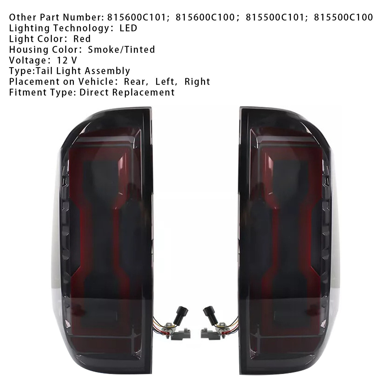 2014-2020 Toyota Tundra V8 5.7L 1Pair LED Tail Light Assembly 815600C101 Generic