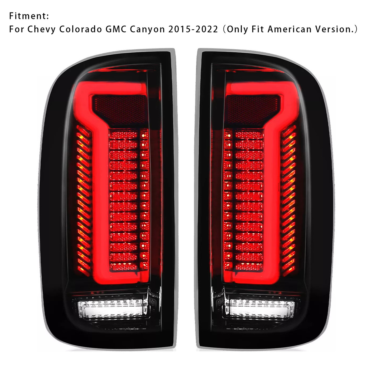 2015-2022 Chevy Colorado GMC Canyon Left+Right LED Tail Light Assembly RED Generic