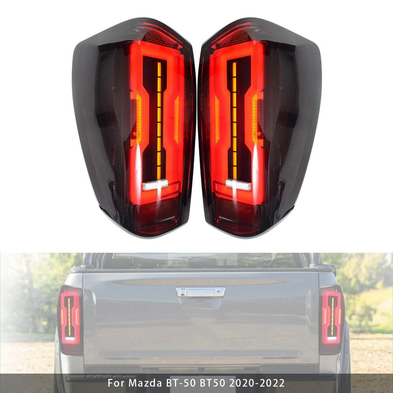 2020-2022 Mazda BT-50 BT50 Left+Right LED Tail Light Assembly Red Generic