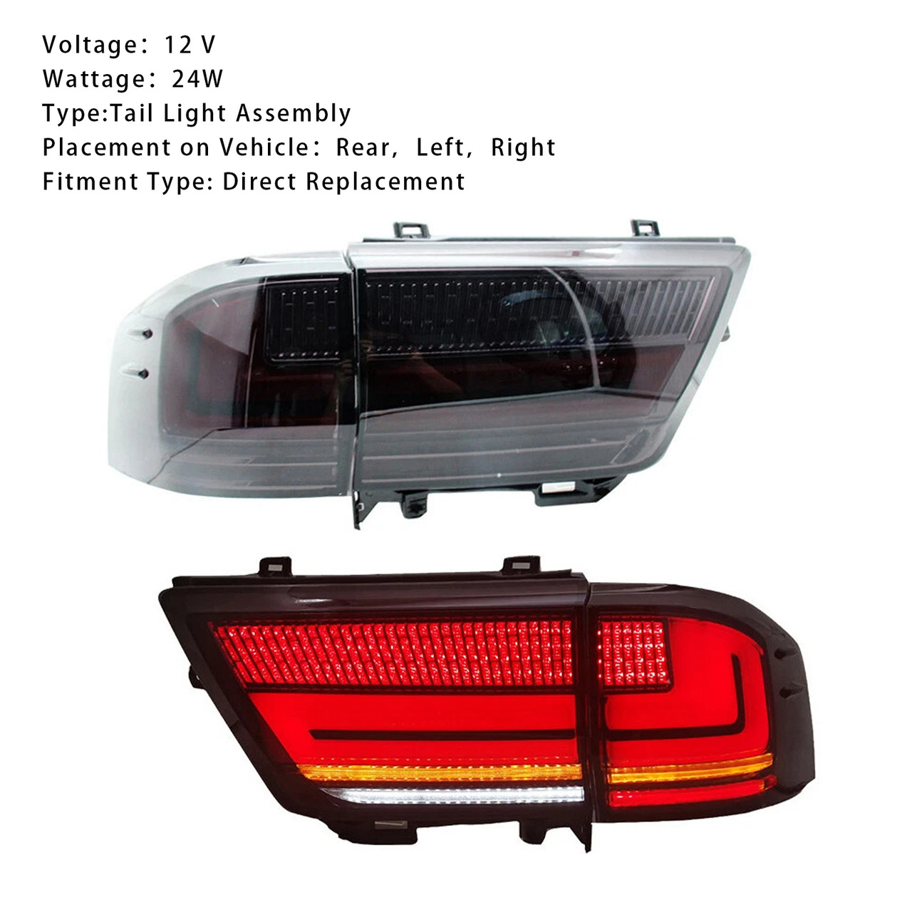 2021-2023 Toyota Land Cruiser LC300 Left+Right LED Tail Light Assembly Generic