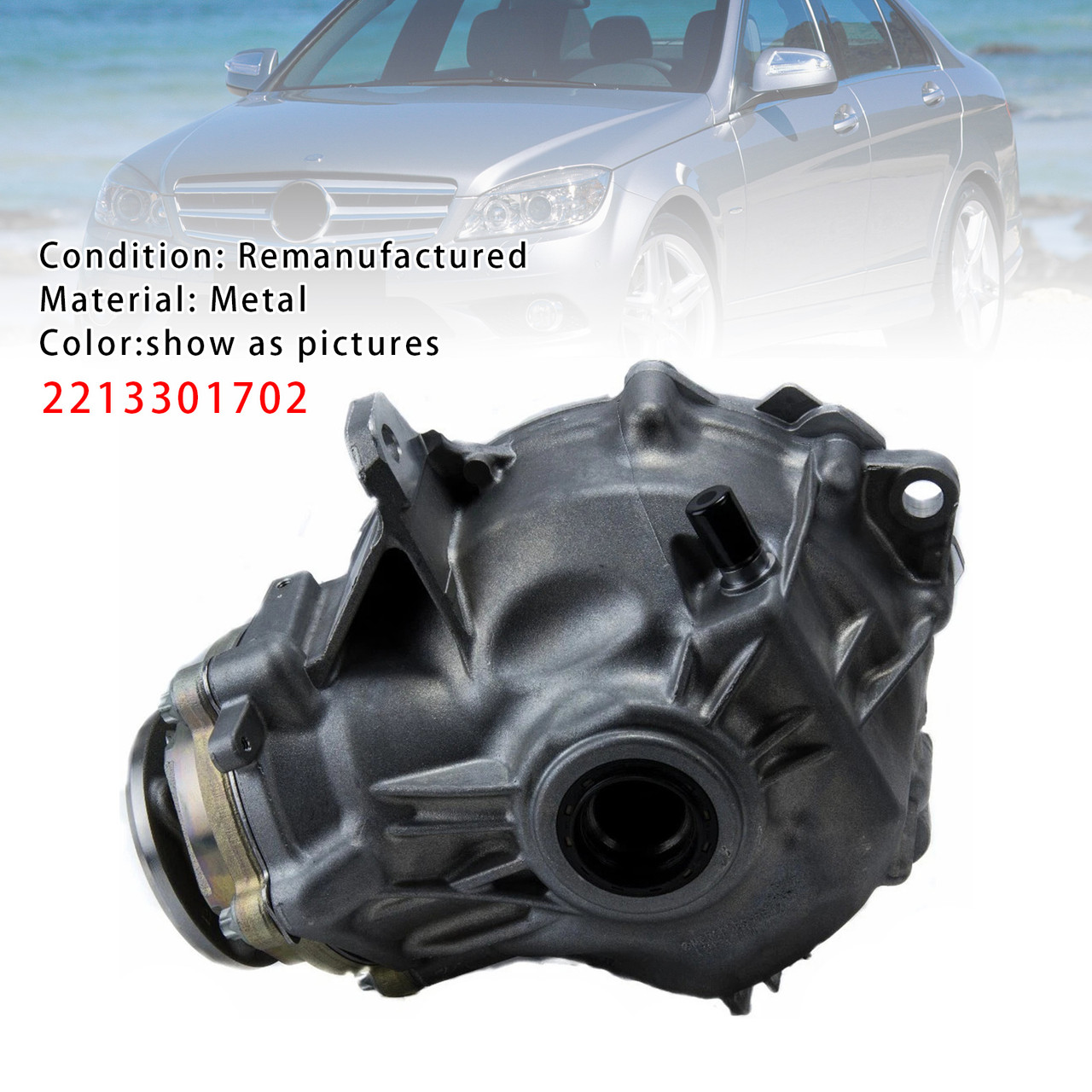 Mercedes Benz GLC C E S Class 4-Matic W253 W212 W204 W205 W221 Front Differential 2213301702 Generic