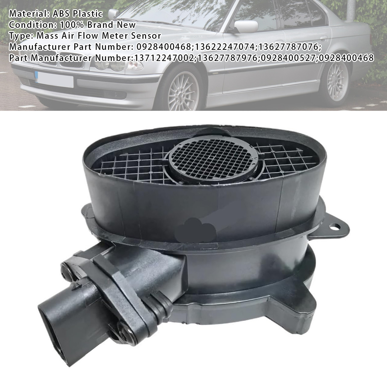 1998-2001 BMW 7 Series E38 730d  Diesel Mass Air Flow Meter Sensor 0928400468 Generic