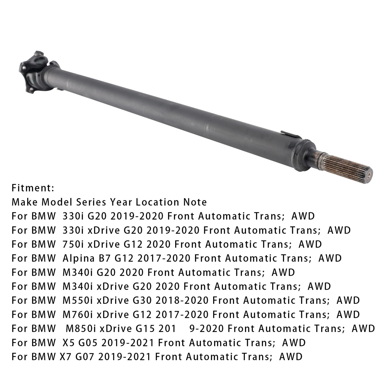 2020 BMW  M340i xDrive G20 Front Gimbal Shaft Joint Shaft 26208698362 Driveshaft Generic