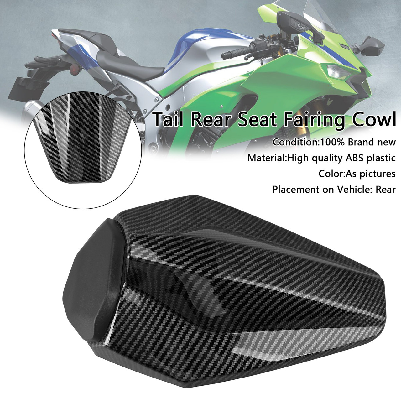 2016-2025 Kawasaki Ninja ZX-10R Tail Rear Seat Fairing Cowl Carbon Generic