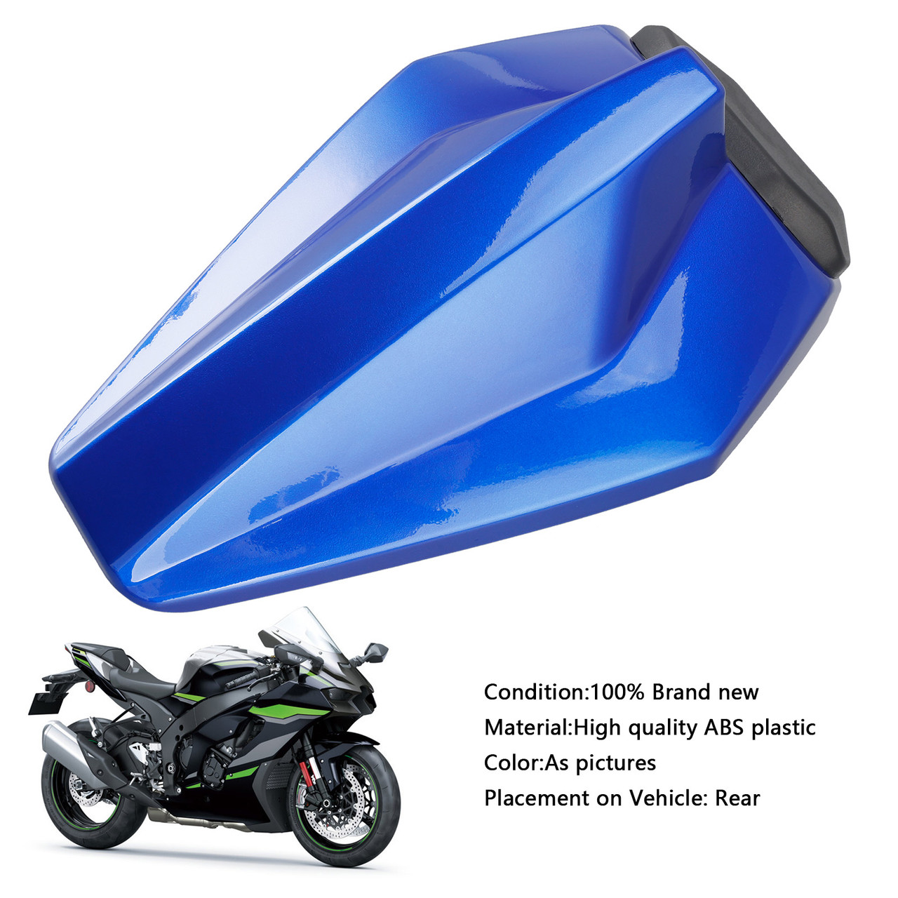 2016-2025 Kawasaki Ninja ZX-10R Tail Rear Seat Fairing Cowl Blue Generic