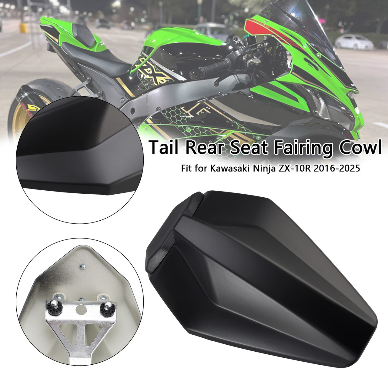 2016-2025 Kawasaki Ninja ZX-10R Tail Rear Seat Fairing Cowl Matte Black Generic