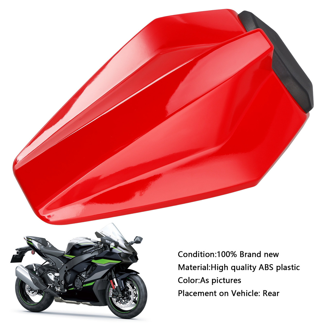 2016-2025 Kawasaki Ninja ZX-10R Tail Rear Seat Fairing Cowl Red Generic