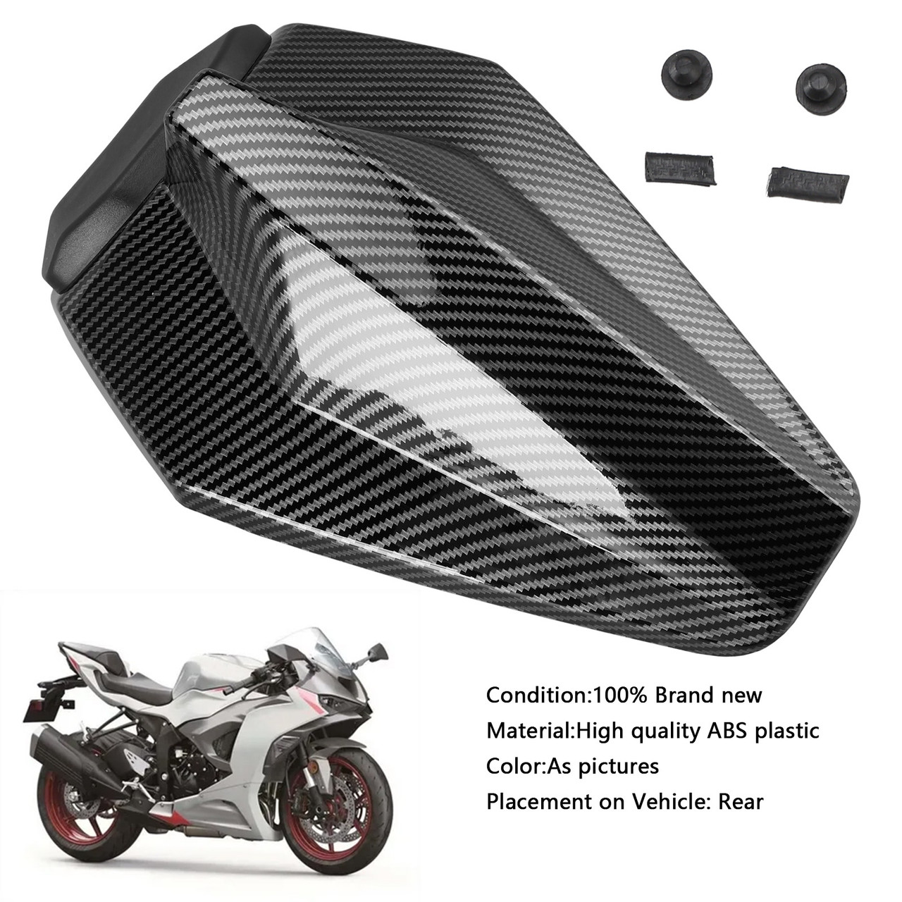 2019-2025 Kawasaki Ninja ZX-6R Tail Rear Seat Fairing Cowl Carbon Generic