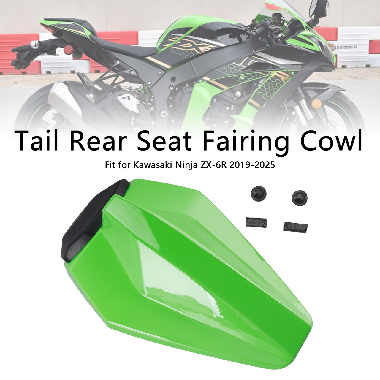 2019-2025 Kawasaki Ninja ZX-6R Tail Rear Seat Fairing Cowl Green