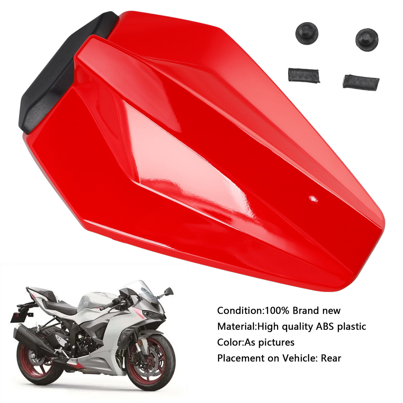 2019-2025 Kawasaki Ninja ZX-6R Tail Rear Seat Fairing Cowl Red Generic